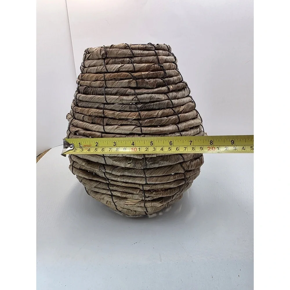 Handwoven Natural Wicker Floor Vase Decorative BasketRustic Boho Farmhouse 10